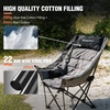 Dowinx Oversized Camping Chair for Adults – Extra Large, Folding Lawn Chair with Cup Holder, 3-Level Adjustable, 400 lbs Capacity, Black