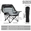 Dowinx Oversized Camping Chair for Adults – Extra Large, Folding Lawn Chair with Cup Holder, 3-Level Adjustable, 400 lbs Capacity, Black