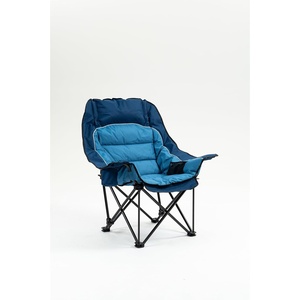 Dowinx Oversized Extra Large Camping Chair for Adults, Lawn Chairs, Folding, 3 Levels Adjustable Padded Camping Chair, Heavy-Duty 600D Oxford Cloth, with Cup Holder, 400 Pound Capacity